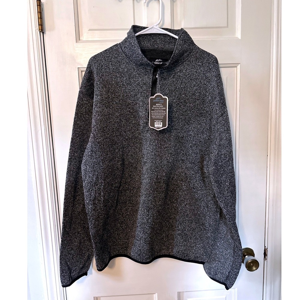 Jackson Hole Outerwear Mens Space Dye Fleece Shirt‎ Jacket Outerwear Gray L